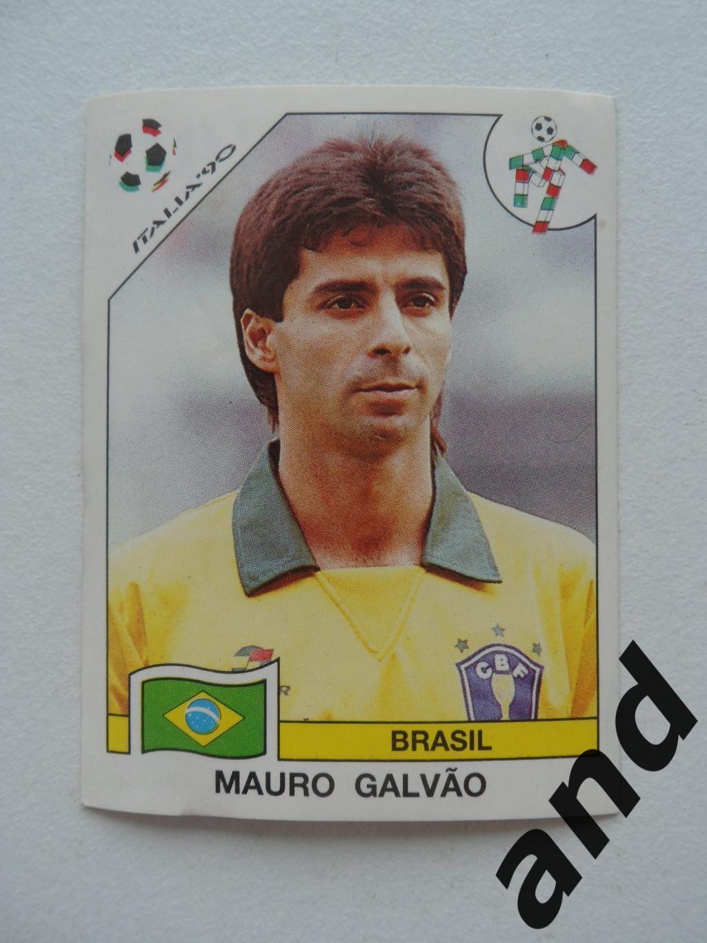 panini № 196 Mauro Galvao - чемпионат мира 1990 панини