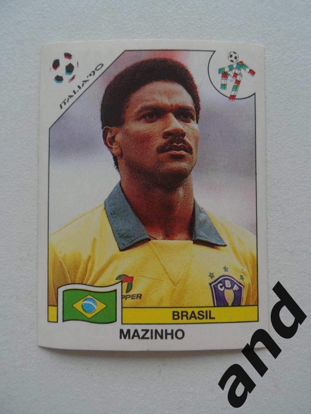 panini № 195 Mazinho - чемпионат мира 1990 панини