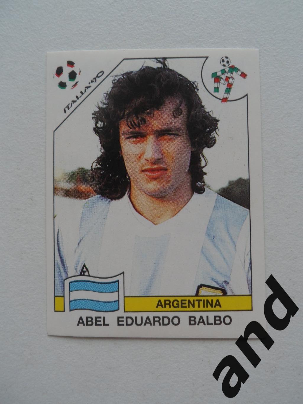 panini № 130 Abel Eduardo Balbo - чемпионат мира 1990 панини