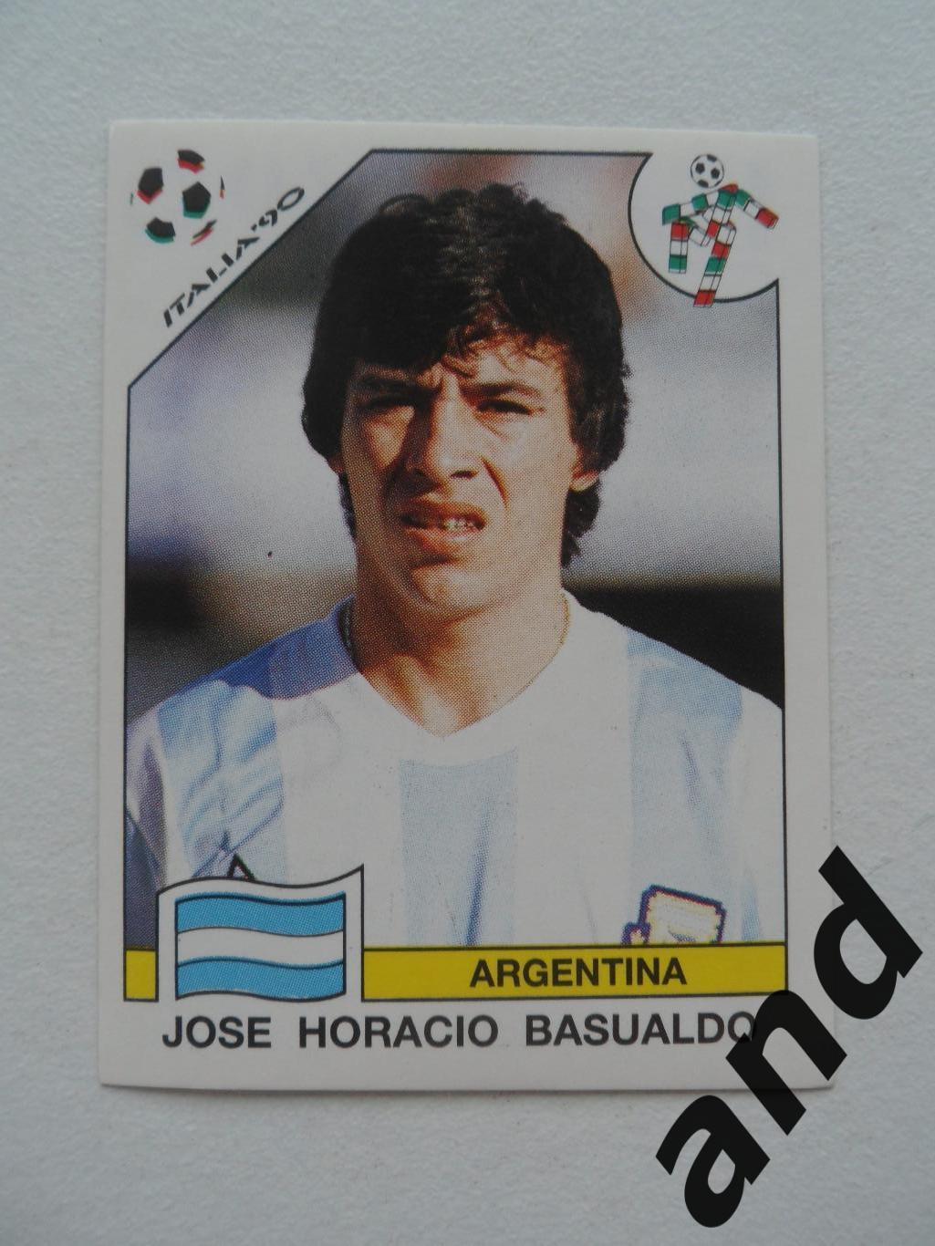 panini № 126 Jose Horacio Basualdo - чемпионат мира 1990 панини