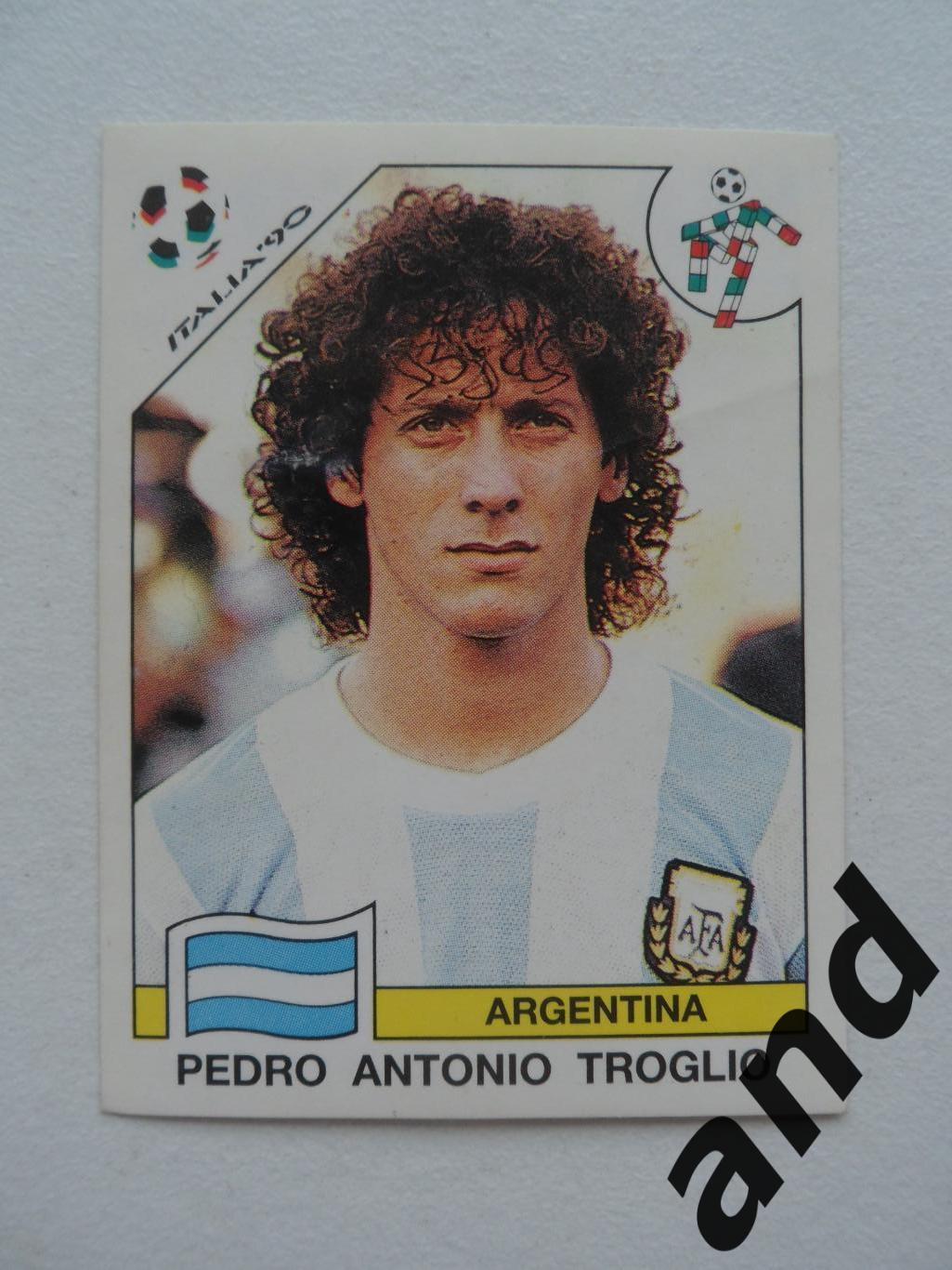 panini № 125 Pedro Antonio Troglio - чемпионат мира 1990 панини