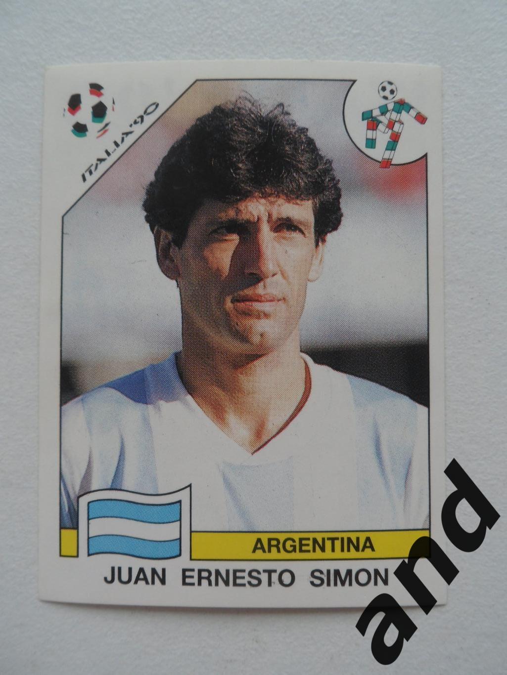 panini № 119 Juan Ernesto Simon - чемпионат мира 1990 панини