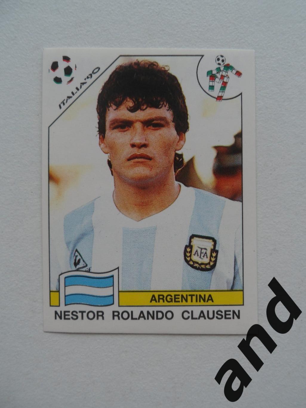 panini № 118 Nestor Rolando Clausen - чемпионат мира 1990 панини