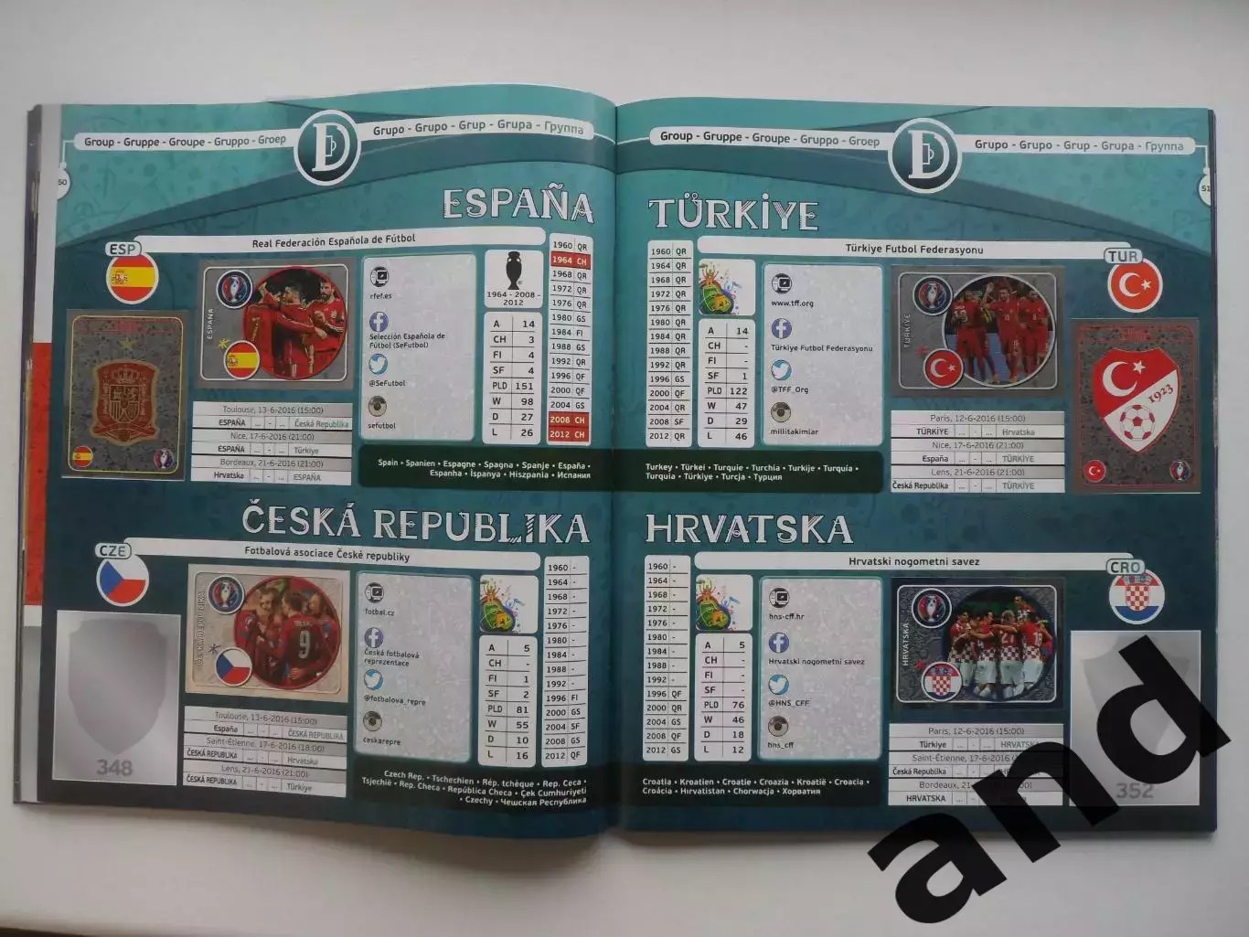 Альбом панини panini чемпионат Европы 2016 (642 наклейки) 2