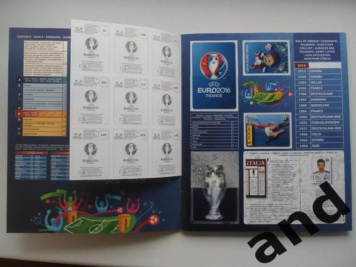 Альбом панини panini чемпионат Европы 2016 (642 наклейки) 1