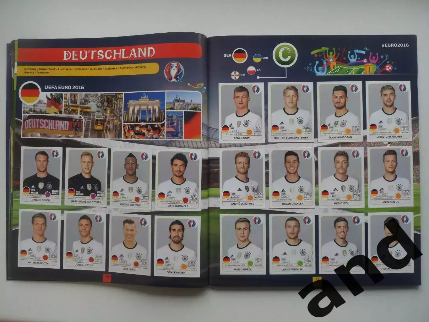 Альбом панини panini чемпионат Европы 2016 (642 наклейки) 5