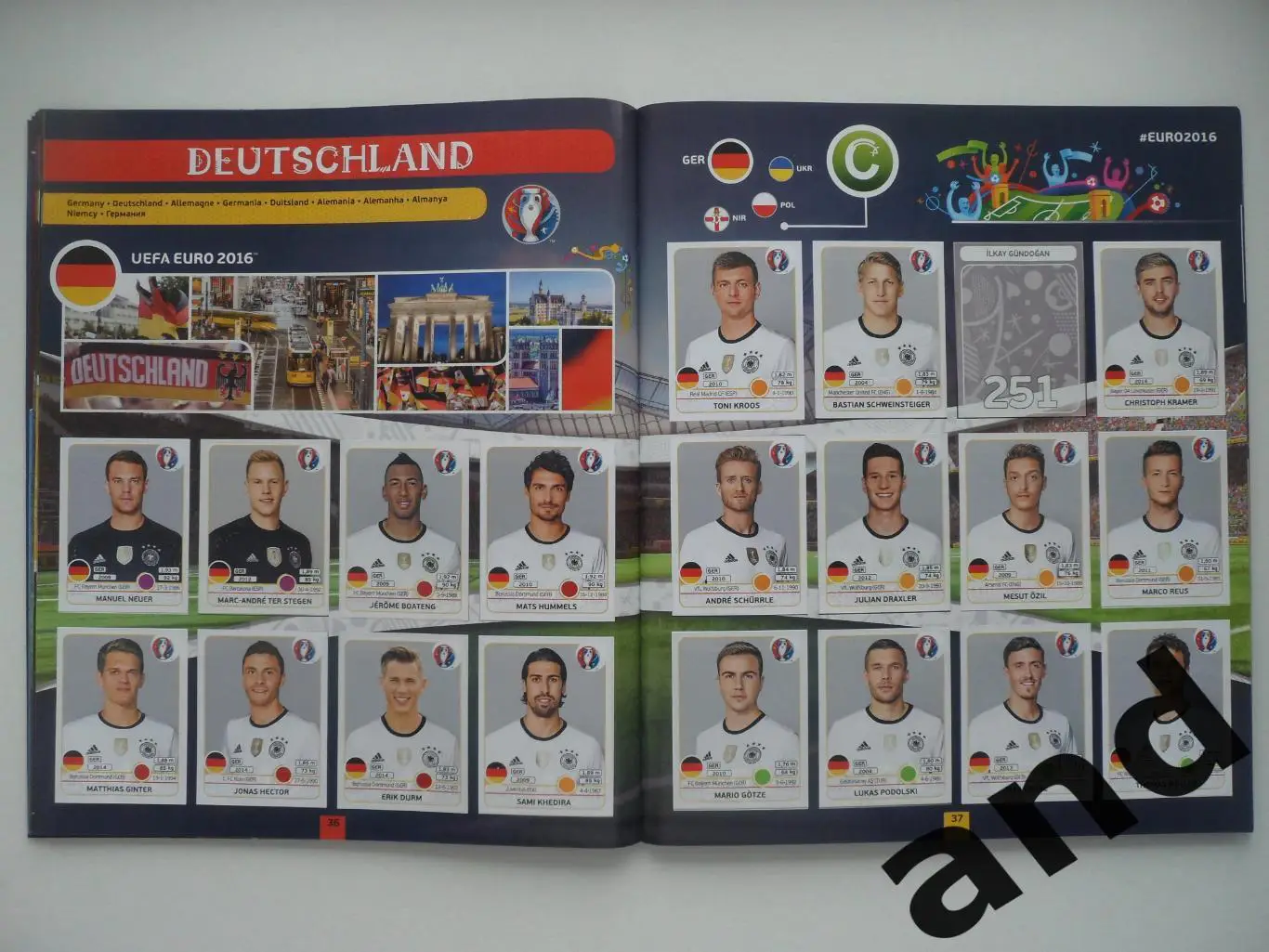 Альбом панини panini чемпионат Европы 2016 (599 наклеек) 5