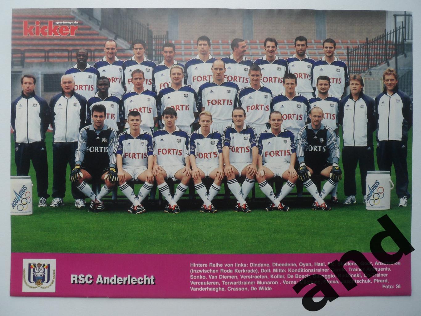 постер Андерлехт 2000 - Kicker