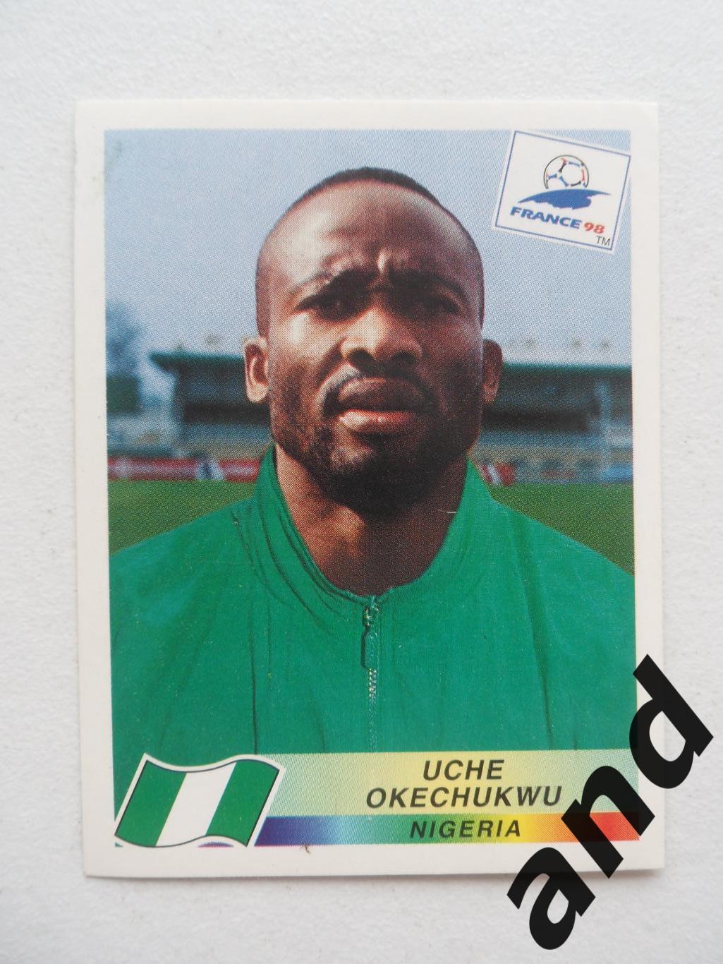 panini № 249 Uche Okechukwu - чемпионат мира 1998 панини