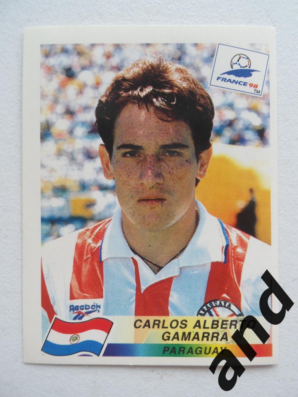 panini № 268 Carlos Alberto Gamarra - чемпионат мира 1998 панини