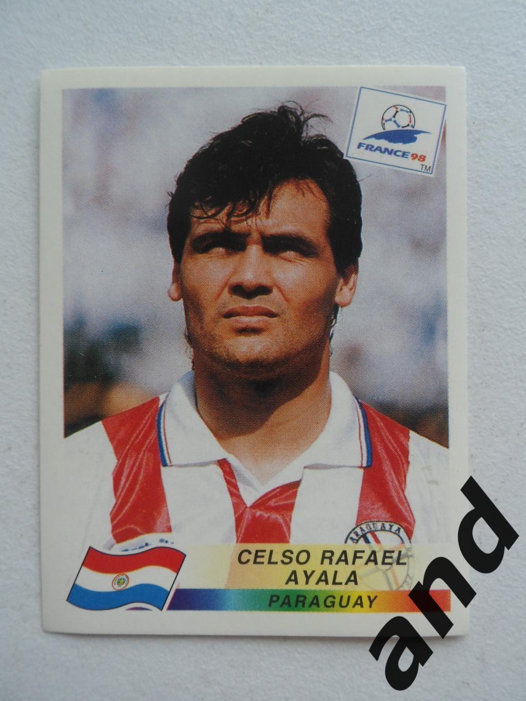 panini № 266 Celso Rafael Ayala - чемпионат мира 1998 панини
