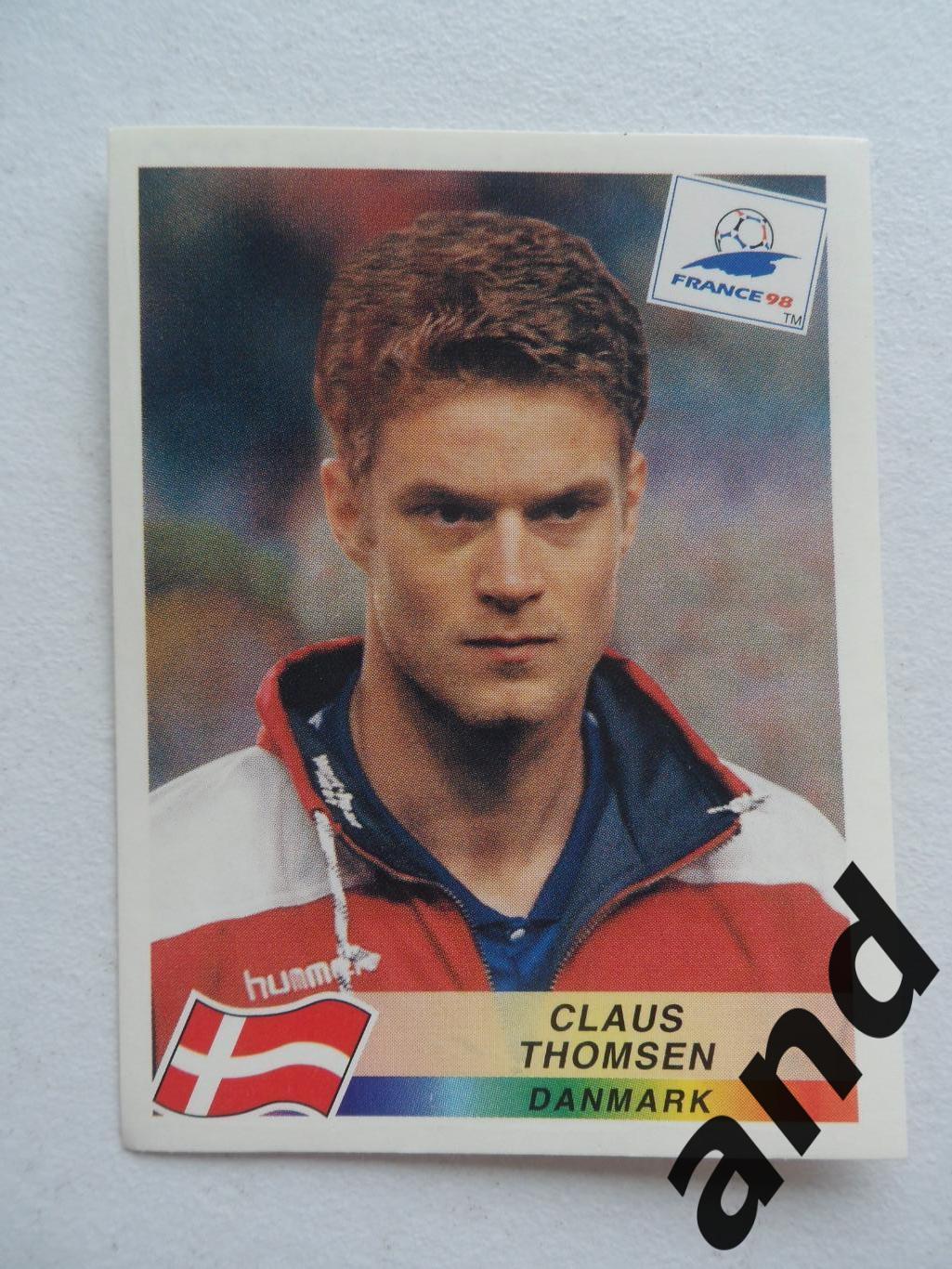 panini № 220 Claus Thomsen - чемпионат мира 1998 панини