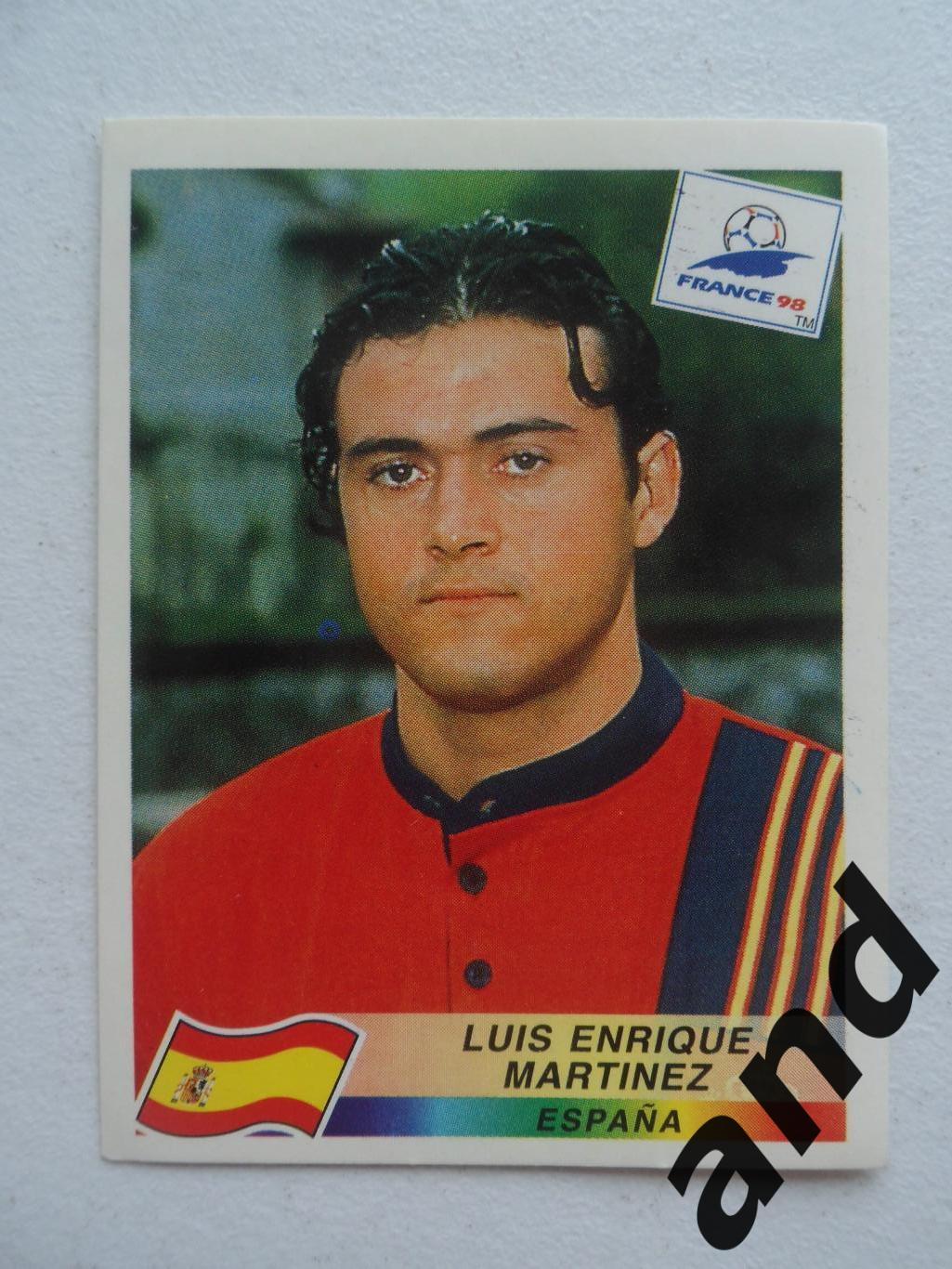 panini № 240 Luis Enrique Martinez - чемпионат мира 1998 панини