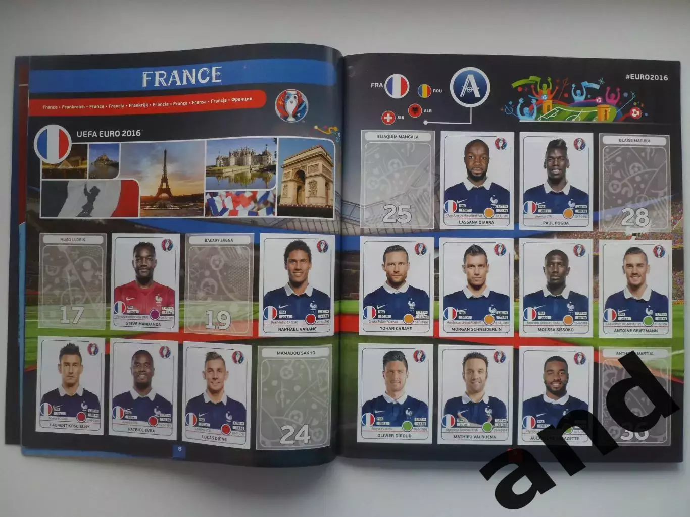 Альбом панини panini чемпионат Европы 2016 (454 наклейки) 2