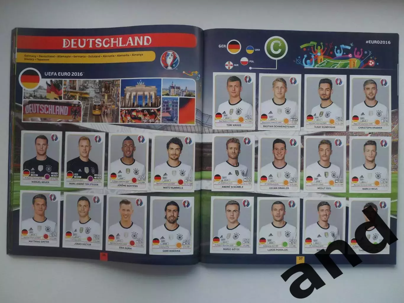 Альбом панини panini чемпионат Европы 2016 (454 наклейки) 5