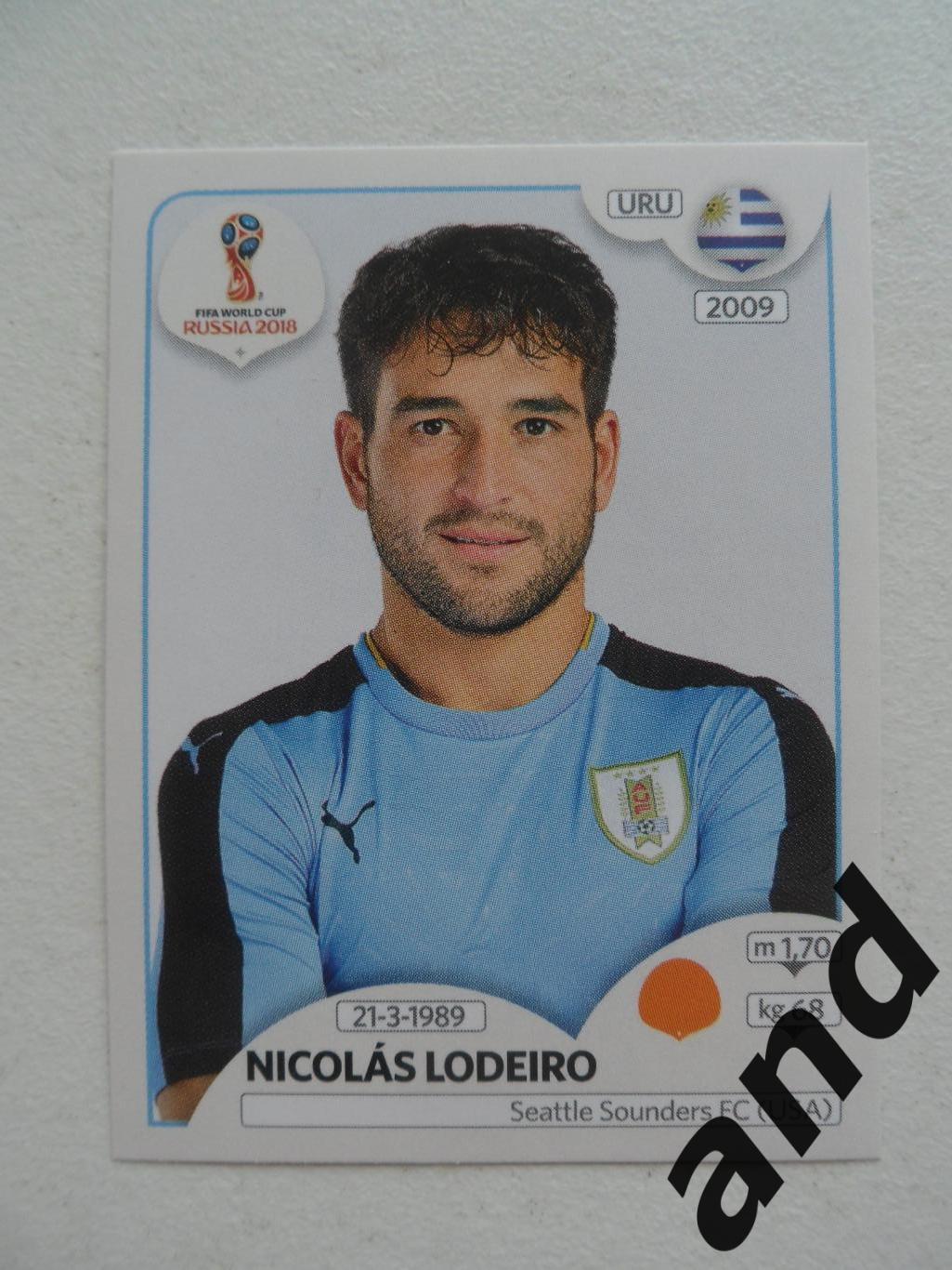 panini № 104 Nicolas Lodeiro - чемпионат мира 2018 панини