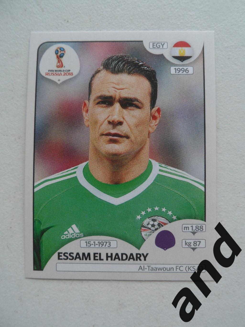 panini № 74 Essam El Hadary - чемпионат мира 2018 панини