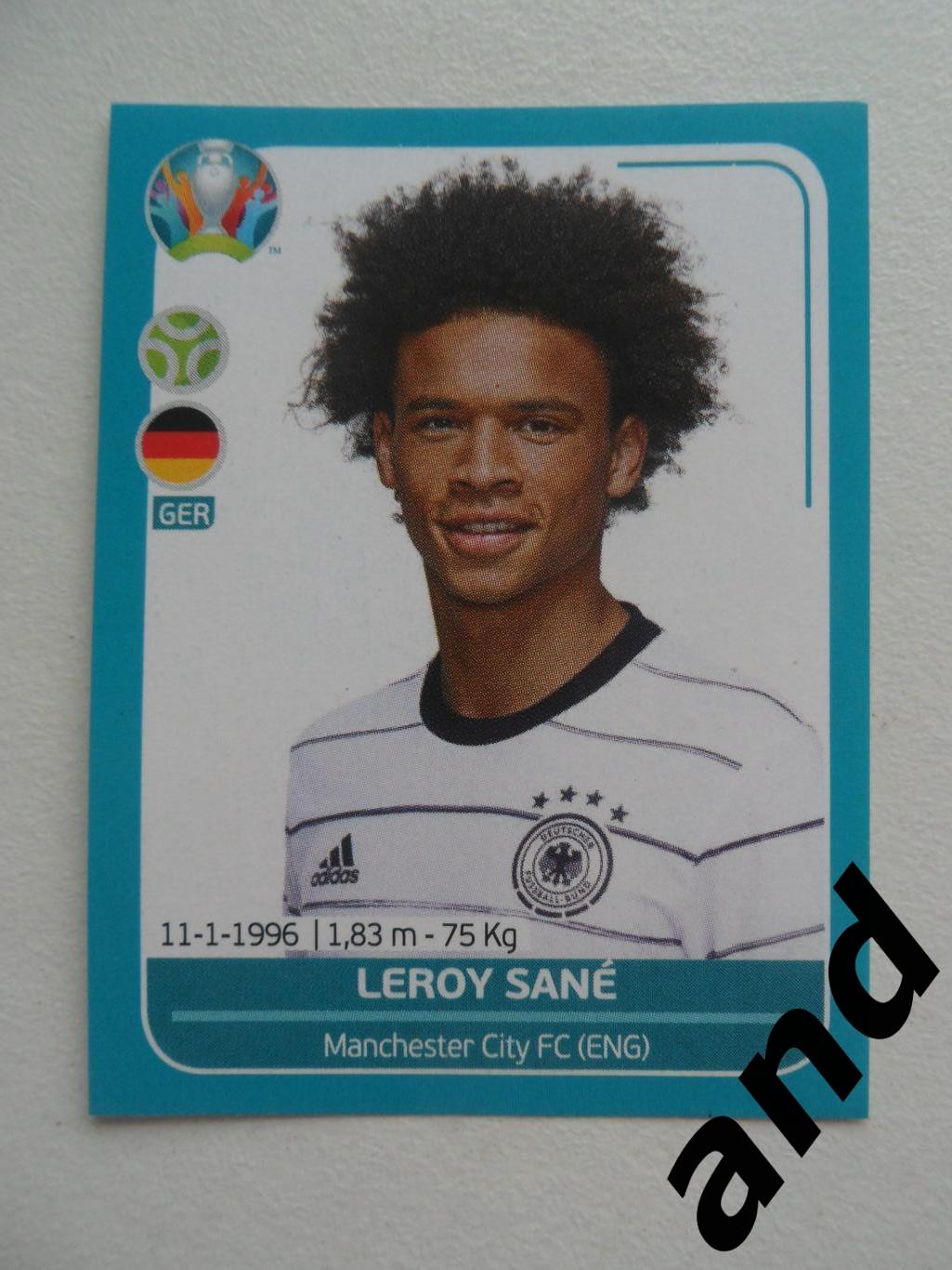 panini GER25 Leroy Sane Евро 2020 панини