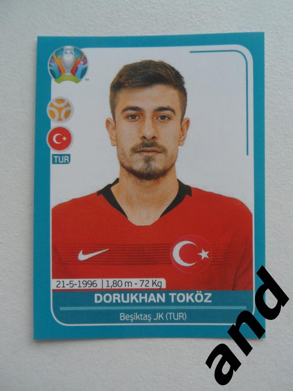 panini TUR25 Dorukhan Tokoz Евро 2020 панини