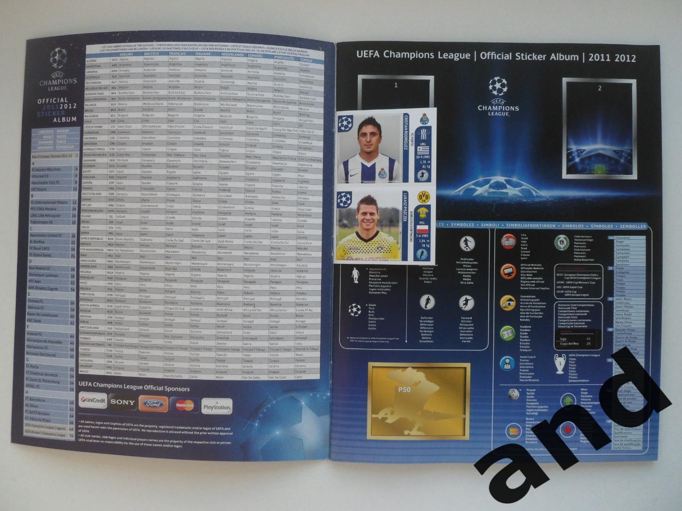 альбом panini Лига чемпионов 2011-12 (270 наклеек) панини 1