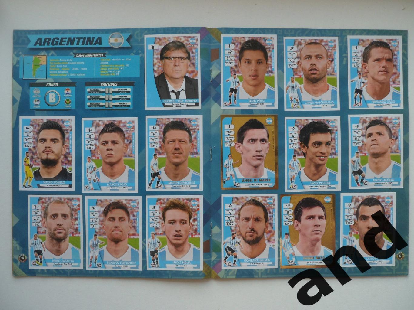 альбом с наклейками (не panini панини!) Кубок Америки 2015 почти полный 4