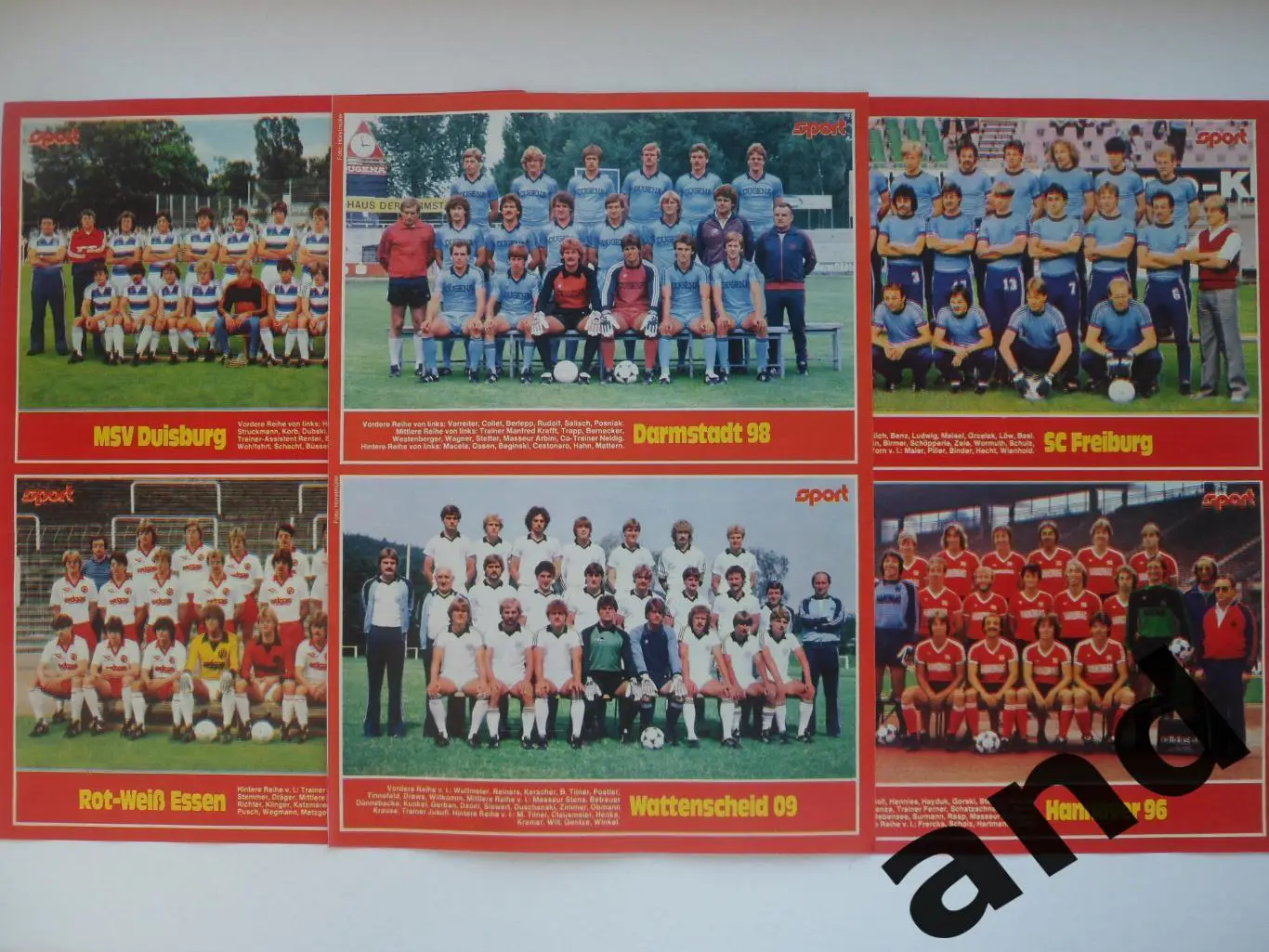 2-я Бундеслига 1982 (набор фото, 20 команд) 2