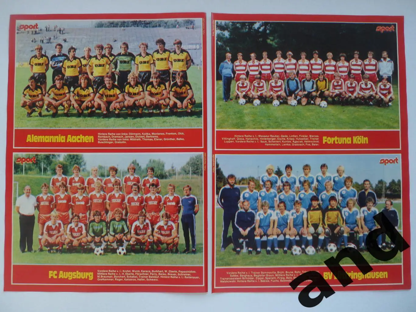 2-я Бундеслига 1982 (набор фото, 20 команд) 3