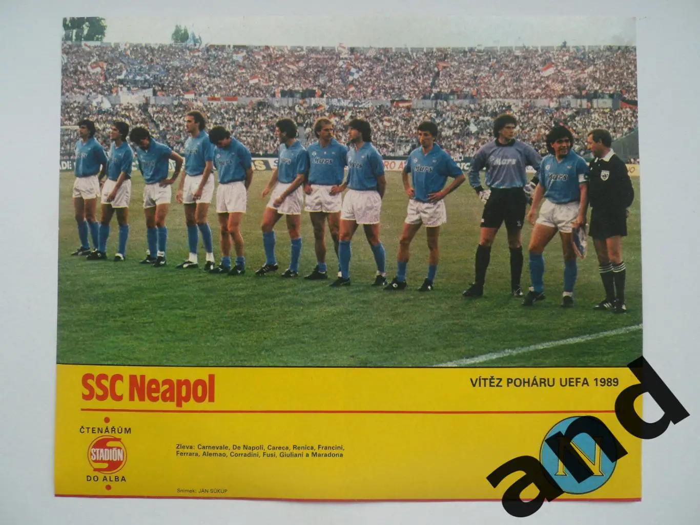 постер Наполи 1989 (из журнала Стадион/Stadion).