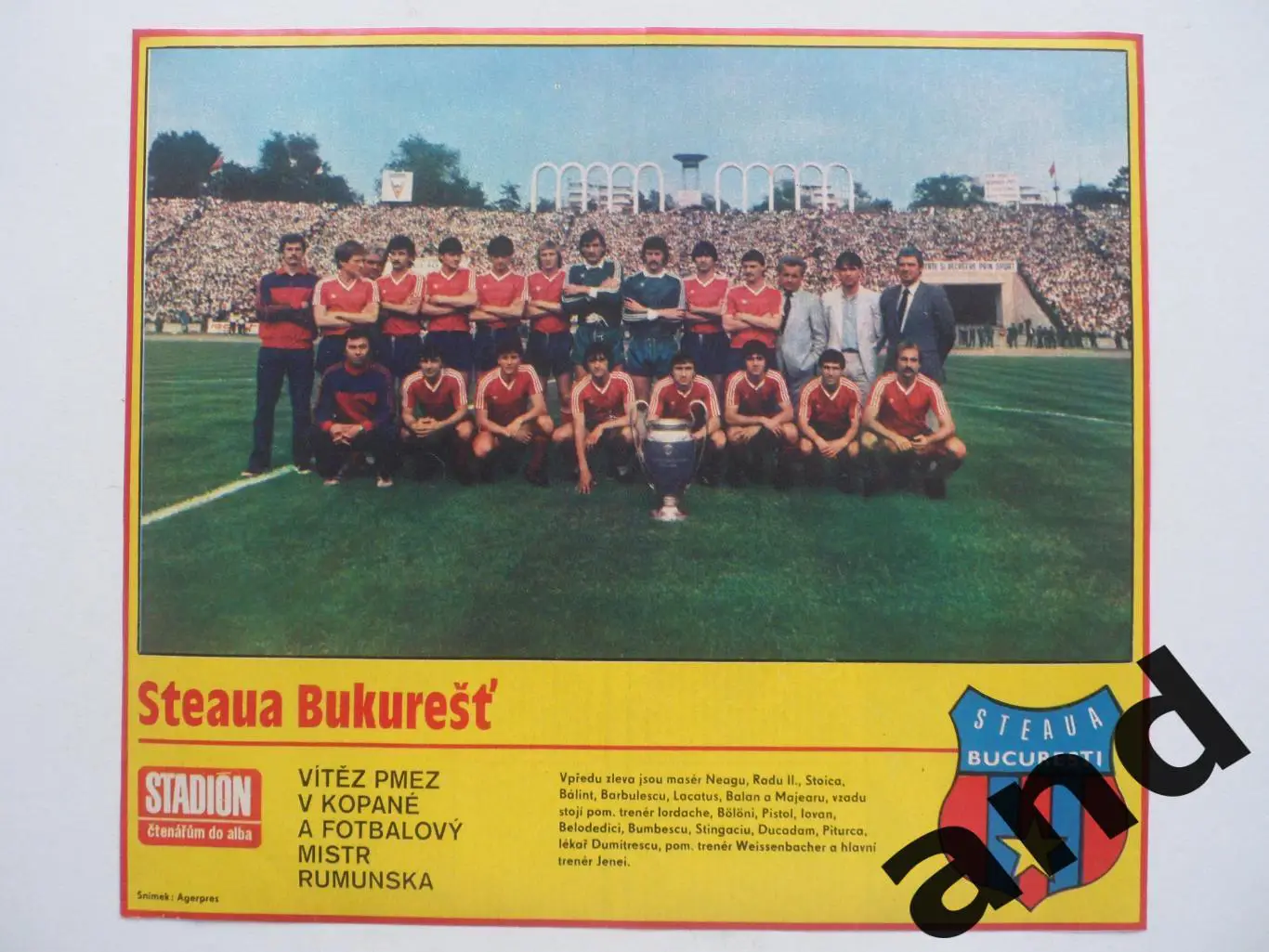 постер Стяуа 1986 (из журнала Стадион/Stadion).