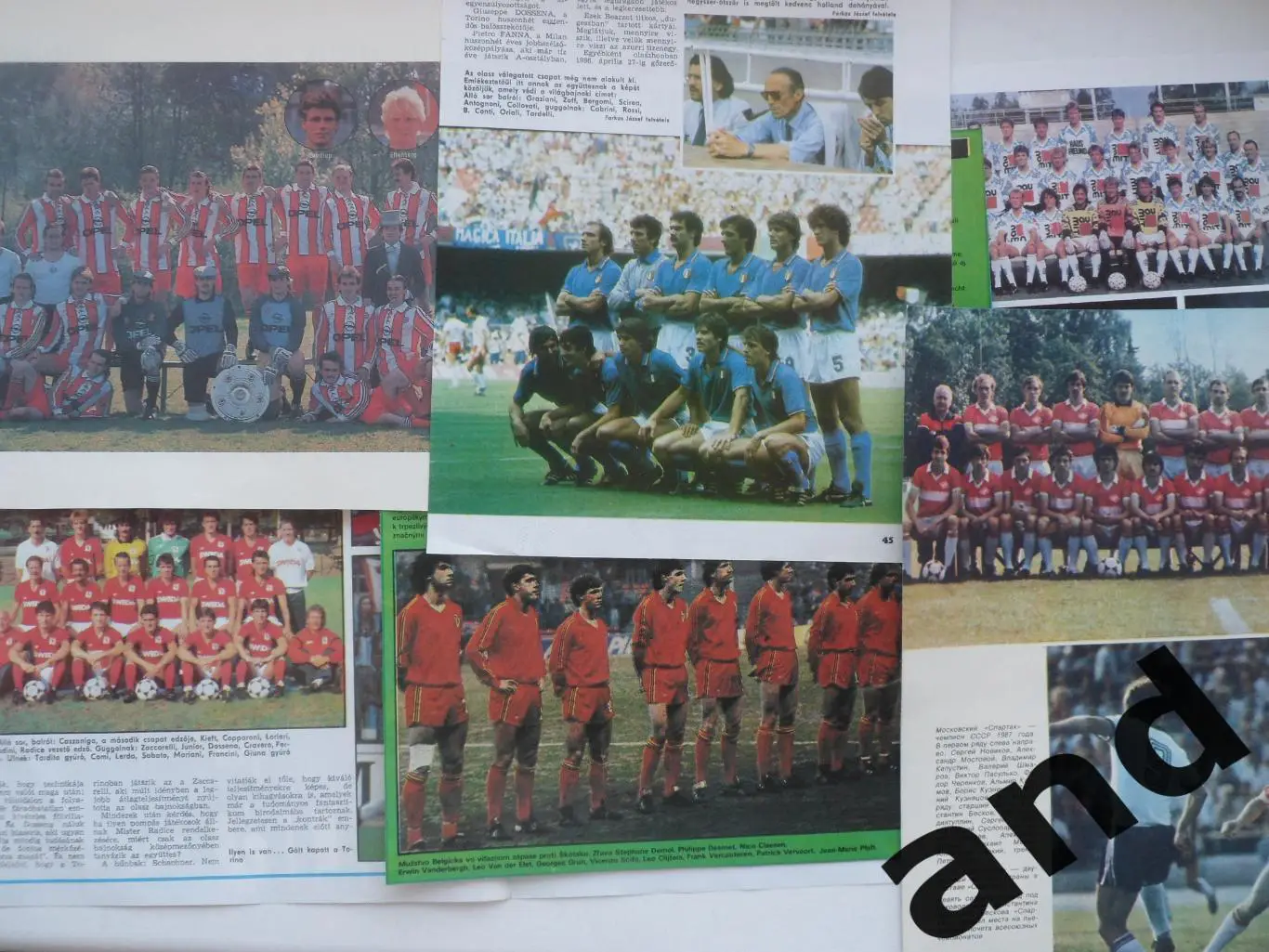 набор вырезок фото футбольных команд (27 шт.) 2