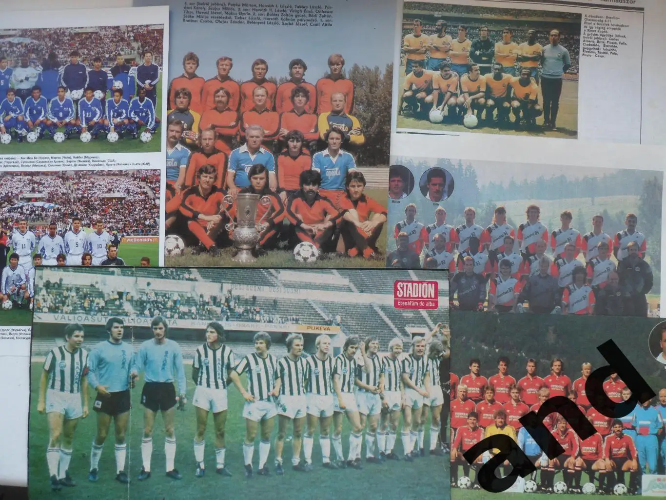 набор вырезок фото футбольных команд (27 шт.) 3