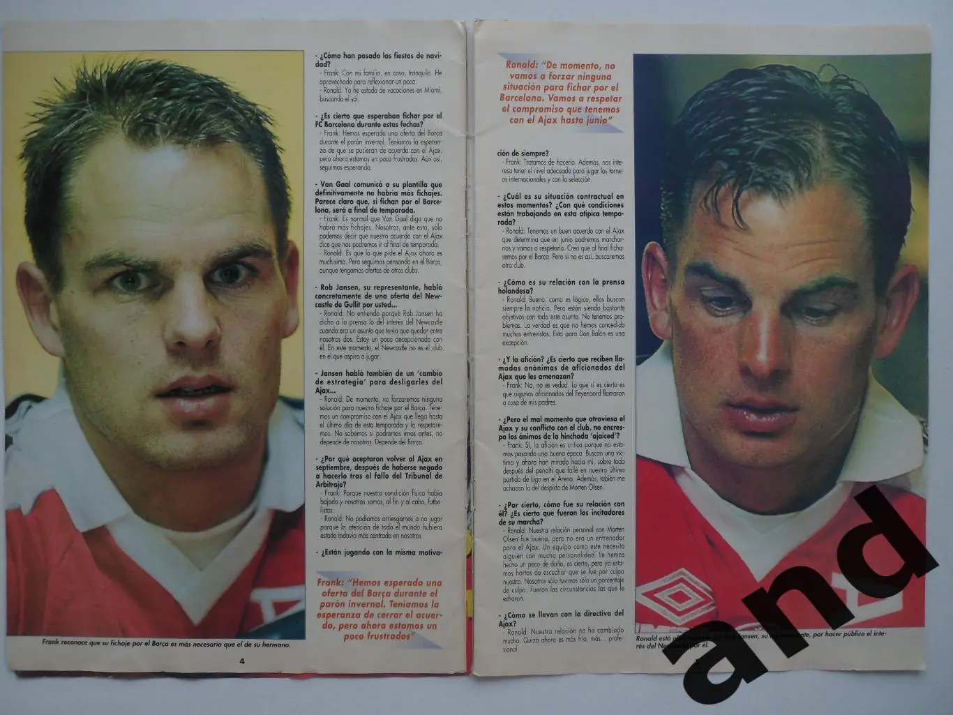 Франк и Рональд де Бур (интервью) 1