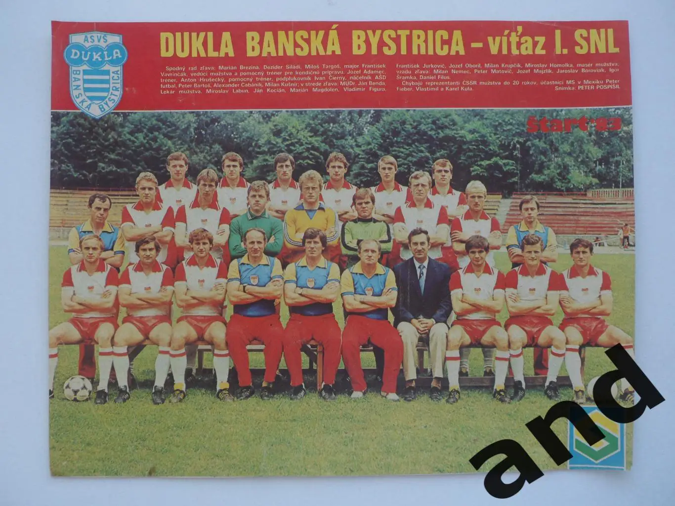 постер Дукла Банска Бистрица 1983