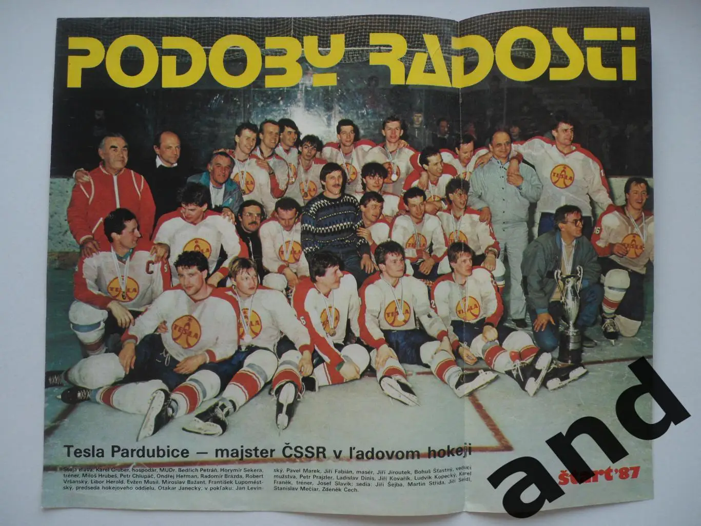 большой постер ХК Тесла 1987