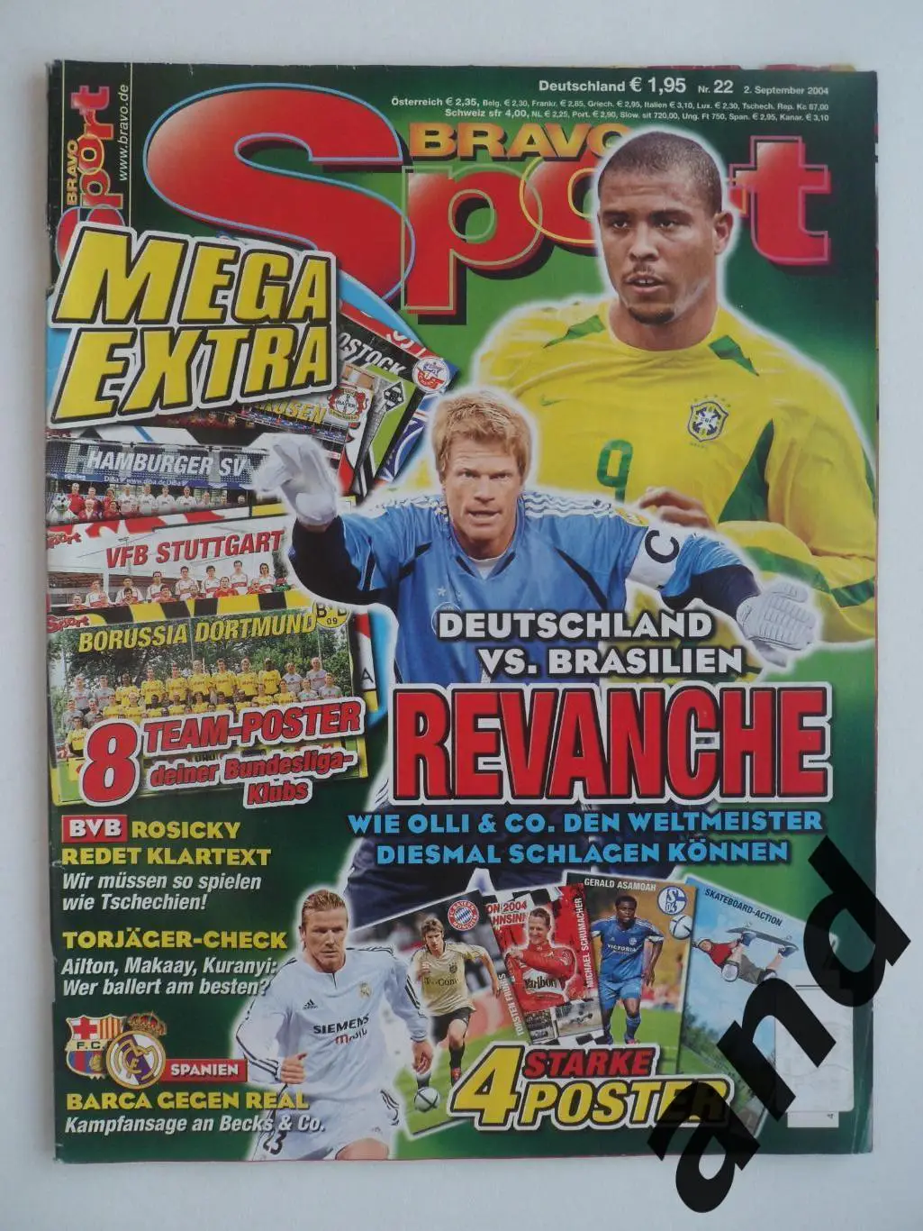 Bravo Sport № 22 (2004) постеры команд и игроков