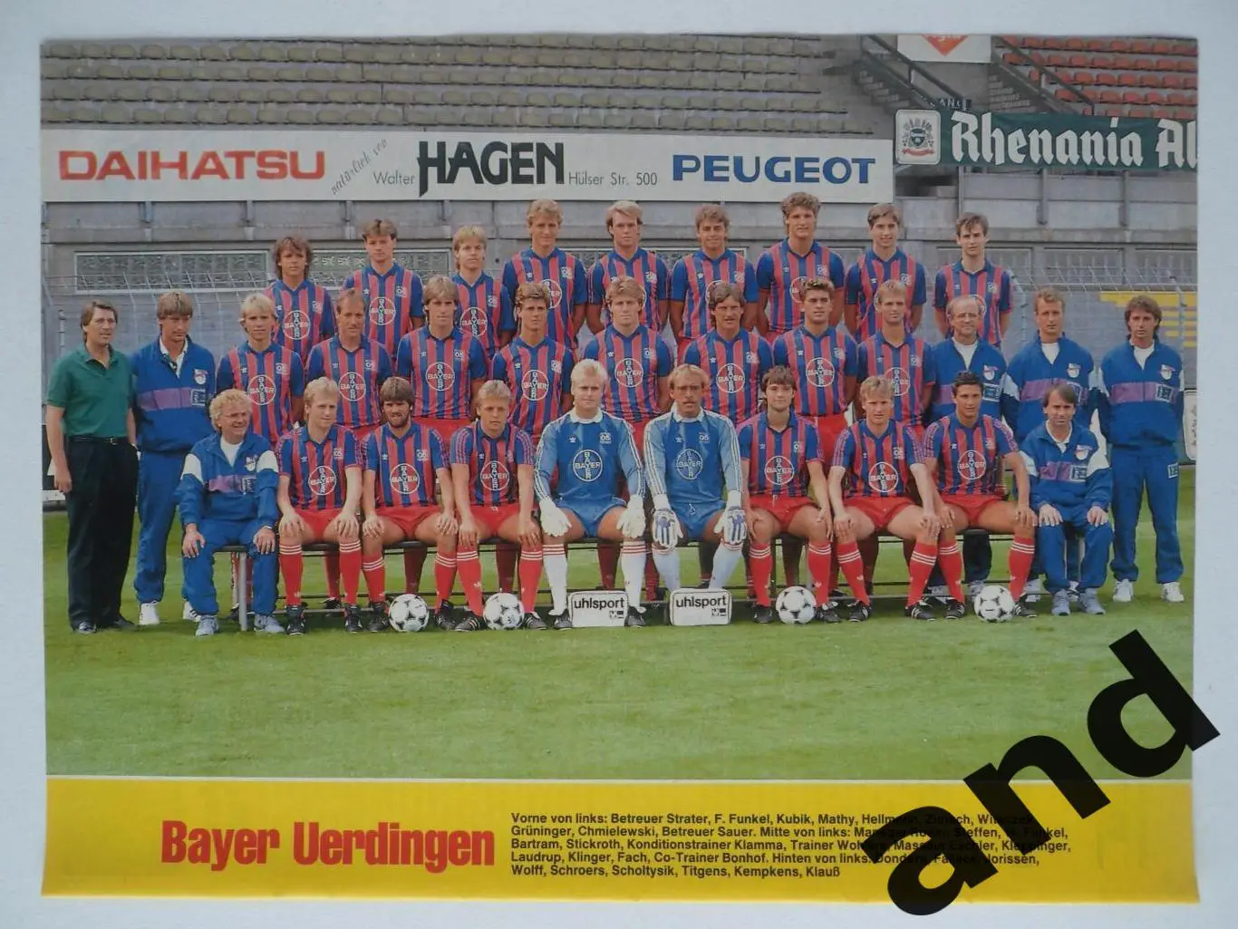 постер Байер Юрдинген 1989