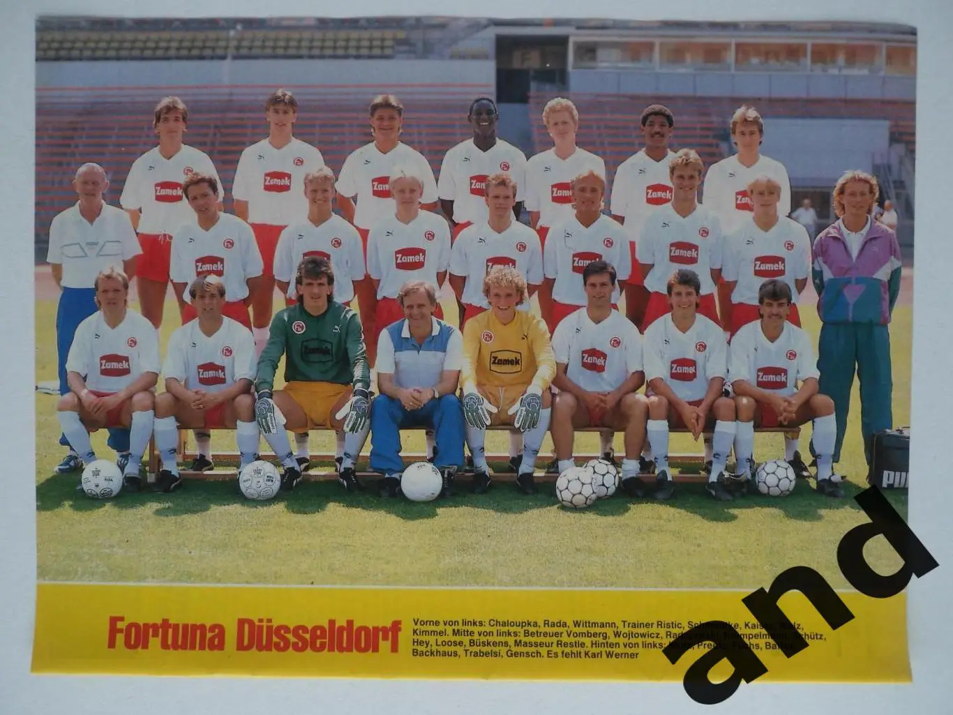 постер Фортуна Дюссельдорф 1989