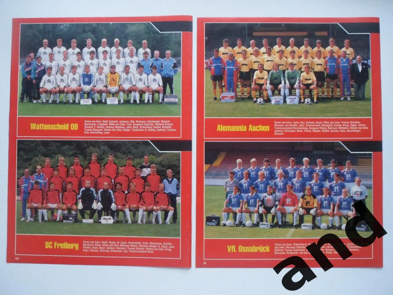 набор 20 фото 2-я бундеслига 1989 3