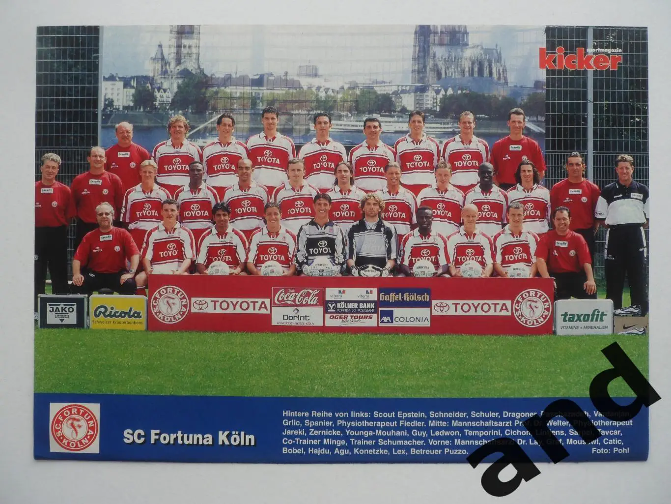 постер Фортуна Кёльн 1999 kicker