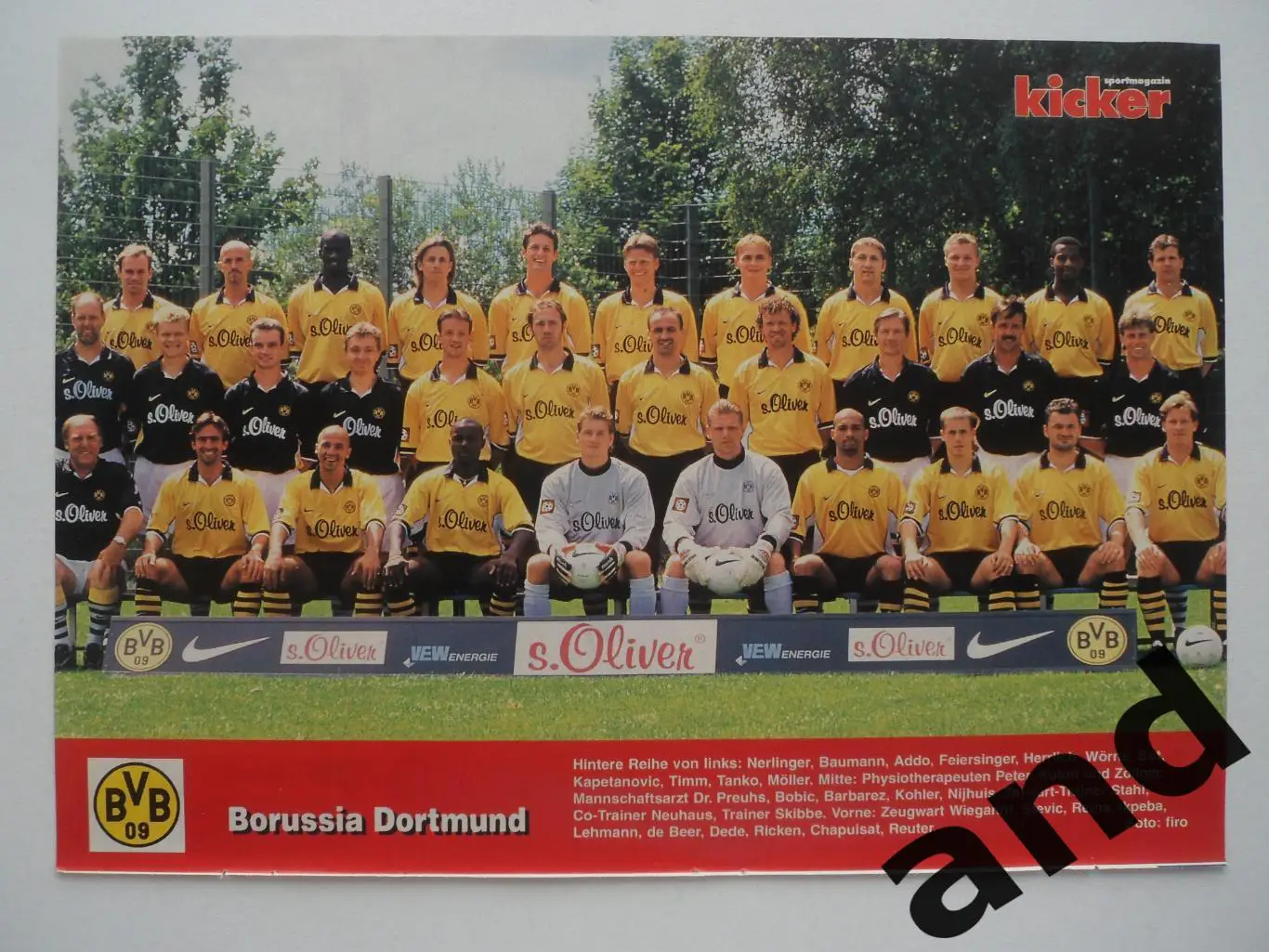 постер Боруссия Дортмунд 1999 kicker