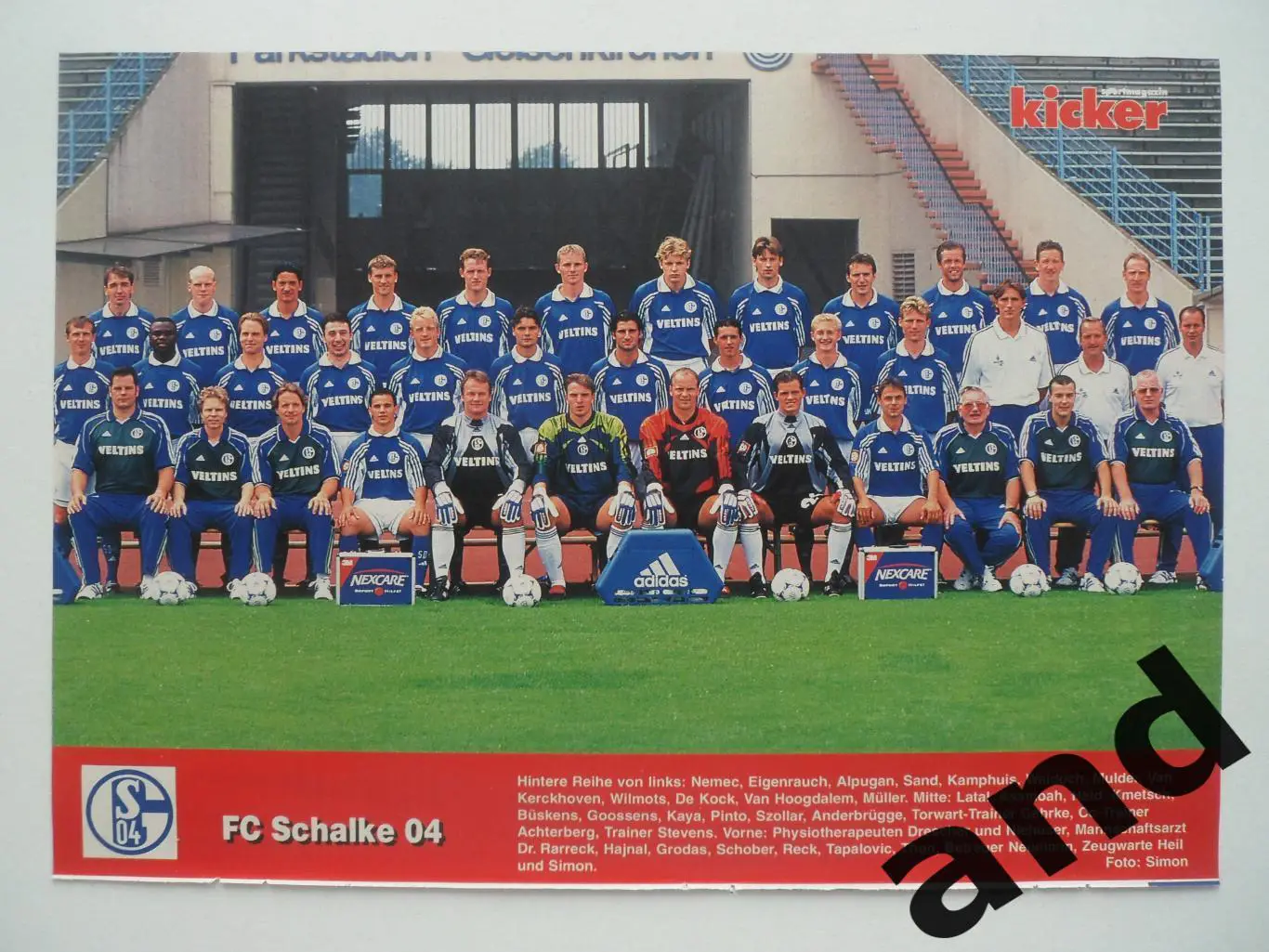 постер Шальке 1999 kicker