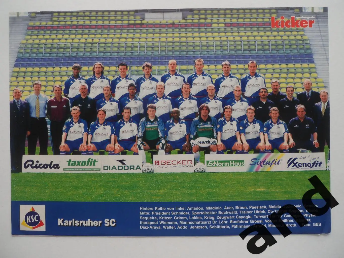 постер Карлсруэ 1999 kicker