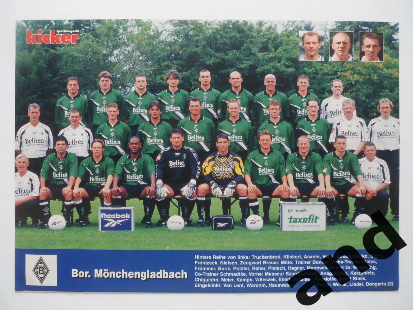 постер Боруссия Мёнхенгладбах 1999 kicker