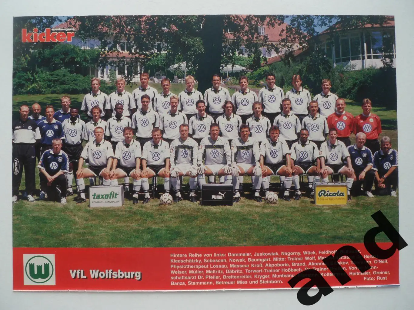 постер Вольфсбург 1999 kicker