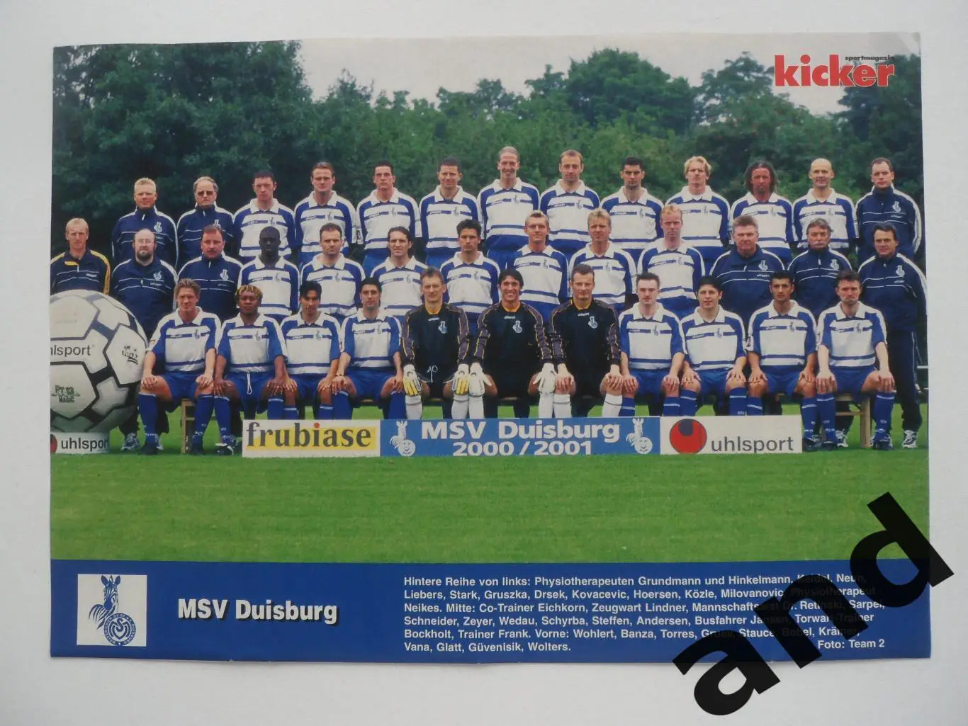 постер Дуйсбург 2000 kicker