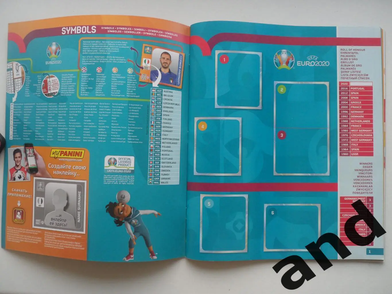 пустой альбом панини panini чемпионат Европы 2020 1