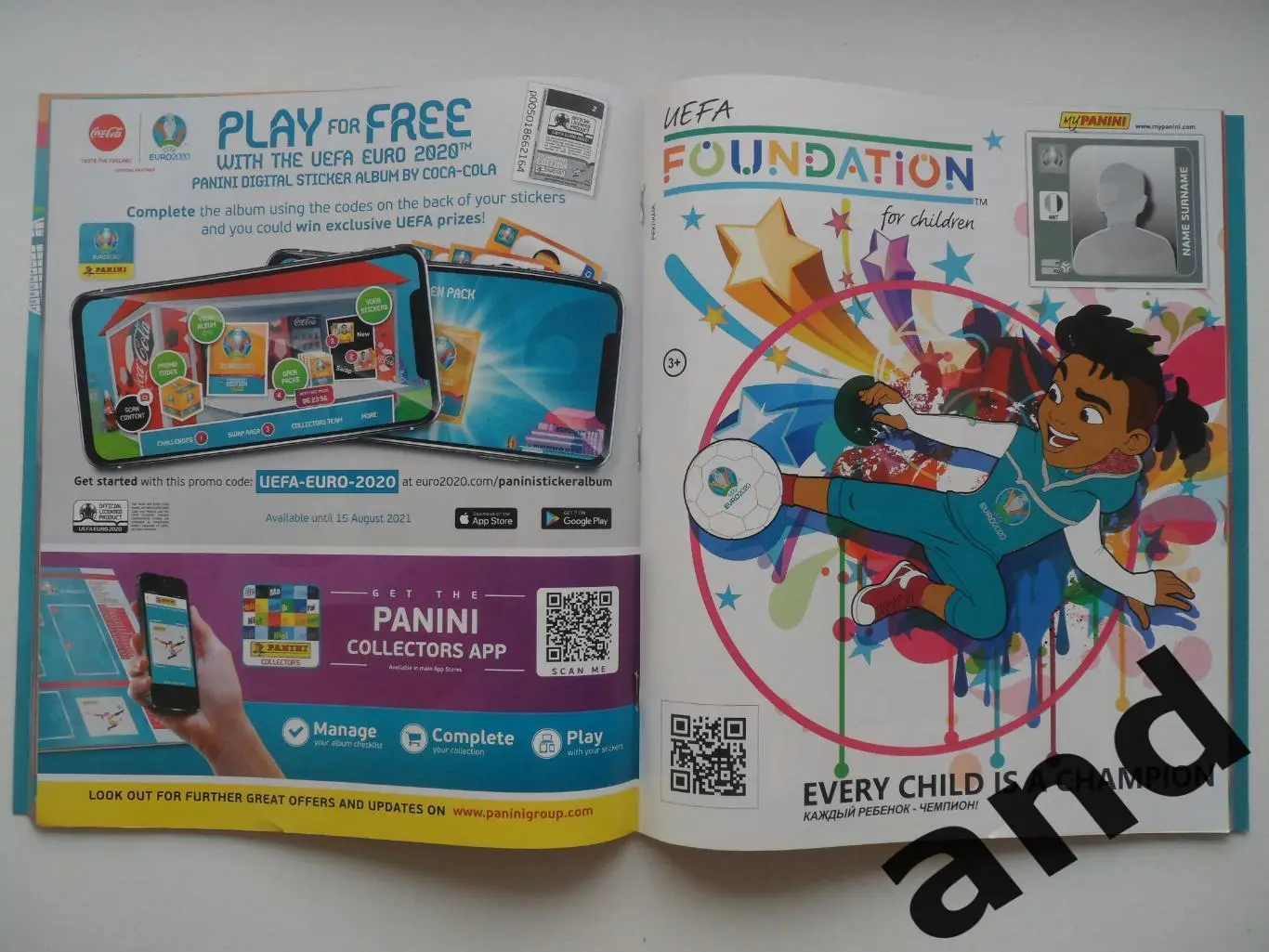 пустой альбом панини panini чемпионат Европы 2020 3