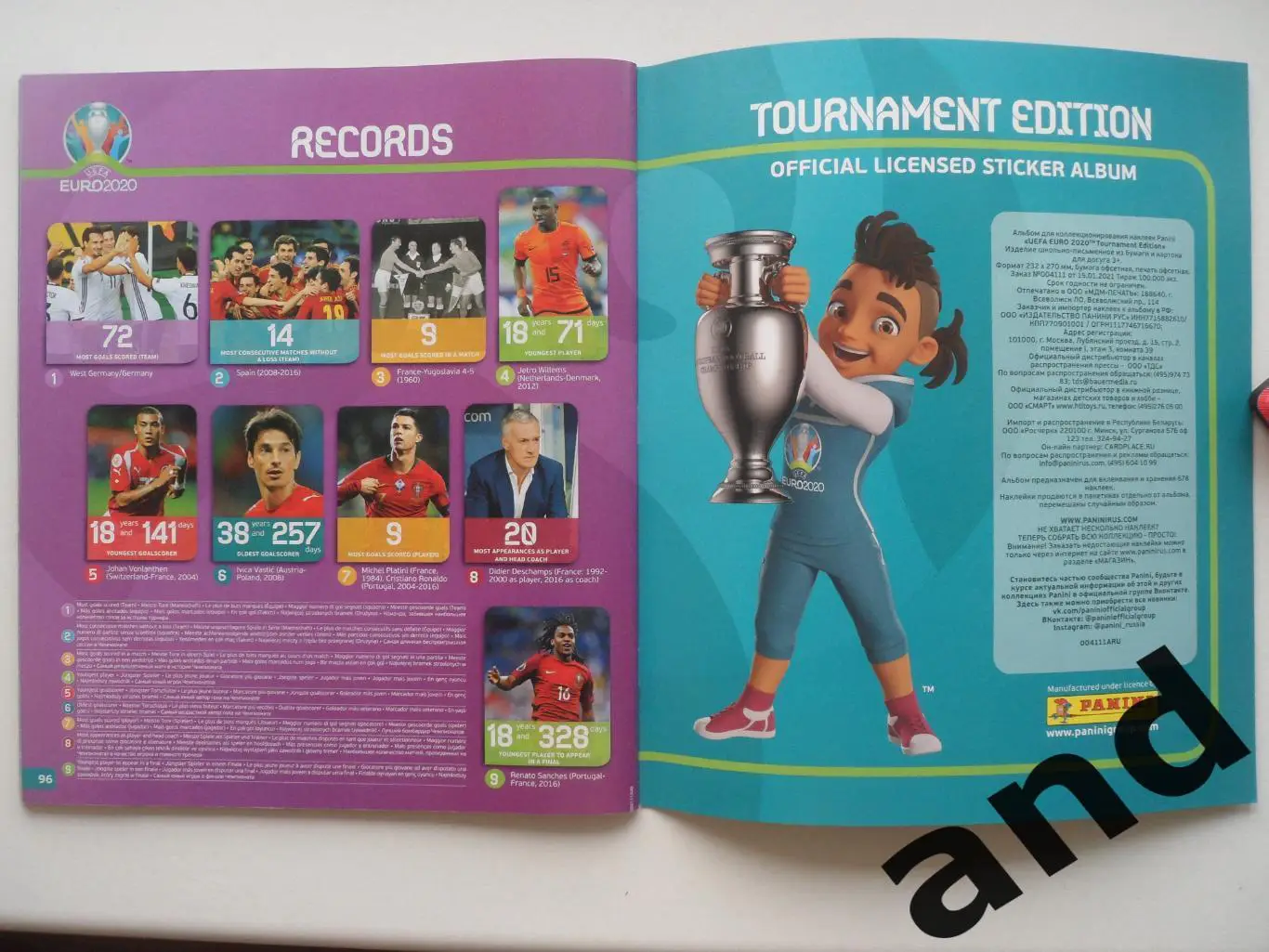 пустой альбом панини panini чемпионат Европы 2020 5
