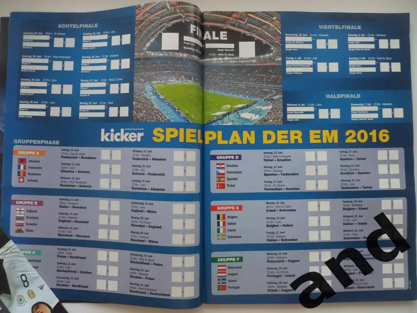 Kicker (спецвыпуск) чемпионат Европы 2016 (постеры всех команд). 1