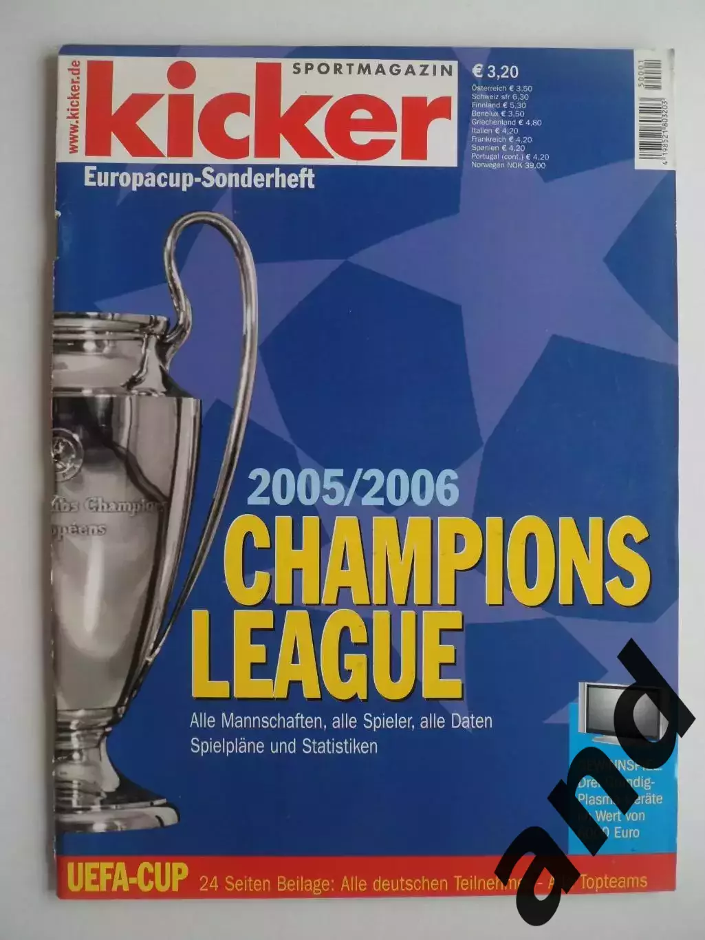 Kicker (спецвыпуск) Лига чемпионов 2005/06 + Кубок УЕФА 2005/06(постеры команд)